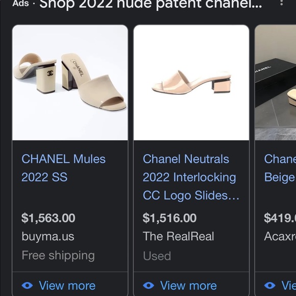 Chanel Mules | Chanel Cruise 2022 patent leather nude size 38 - Picture 14 of 16